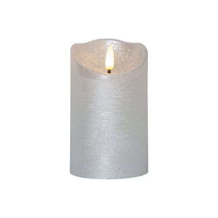 Eglo 411503 - LED Sviečka FLAMME RUSTIC LED/2xAA strieborná