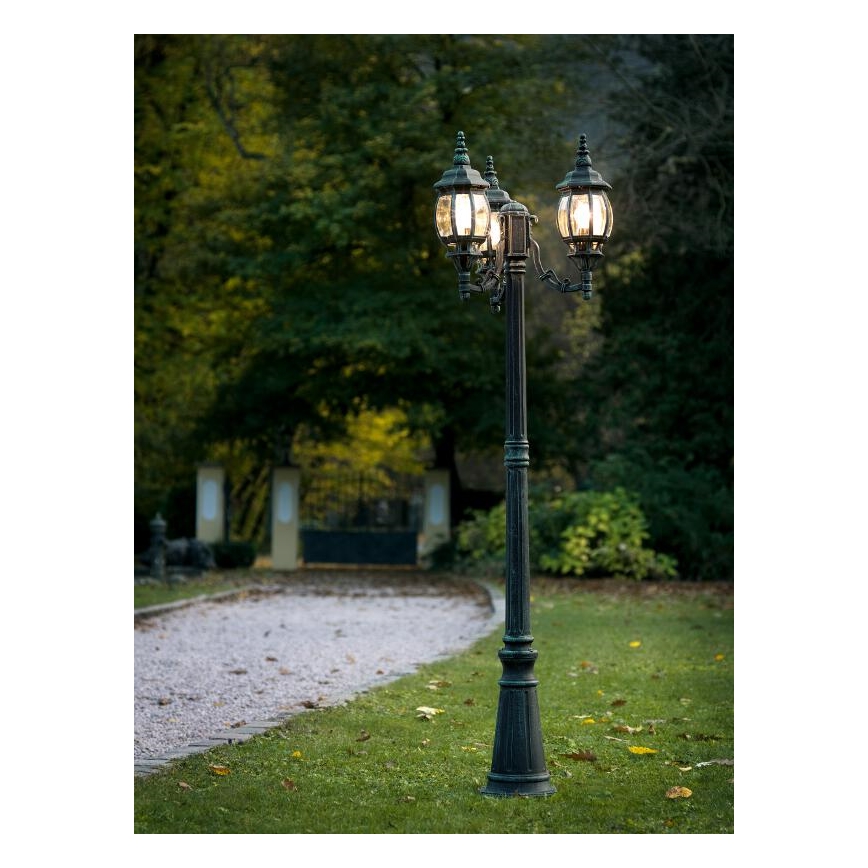 EGLO 4171 - Venkovní lampa OUTDOOR CLASSIC 3xE27/100W černá/zelená