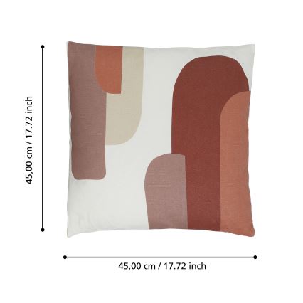 Eglo 420007 - Dekoračný vankúš CHEVERY 45x45 cm biela/červená