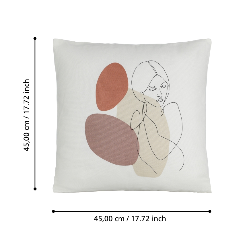 Eglo 420008 - Dekoračný vankúš CHEVERY 45x45 cm pestrofarebný