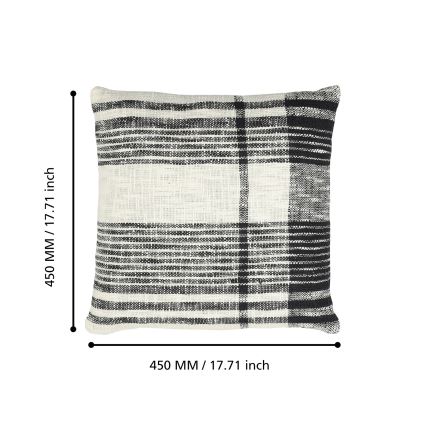 Eglo 420061 - Dekoračný vankúš CHEVERY 45x45 cm krémový/čierny