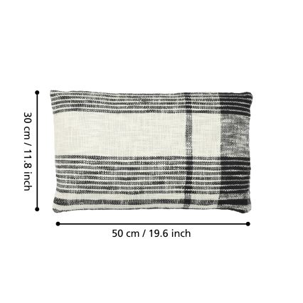 Eglo 420062 - Dekoračný vankúš CHEVERY 30x50 cm krémová/čierna