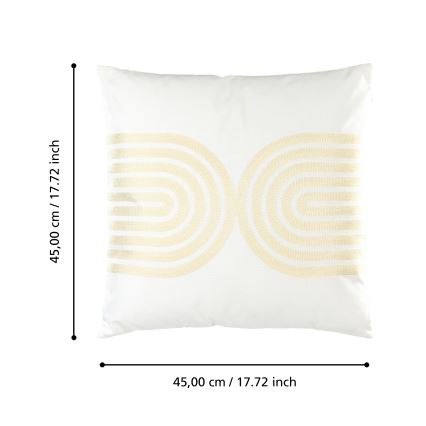 Eglo 420238 - Dekoratívny vankúš BERHALA 45x45 cm biela/béžová