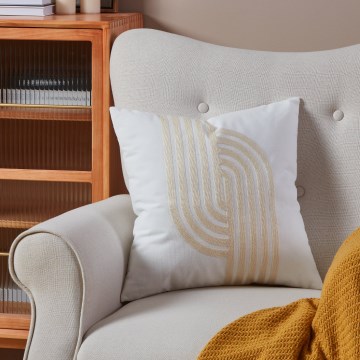 Eglo 420241 - Dekoratívny vankúš BERHALA 45 x 45 cm biela/béžová