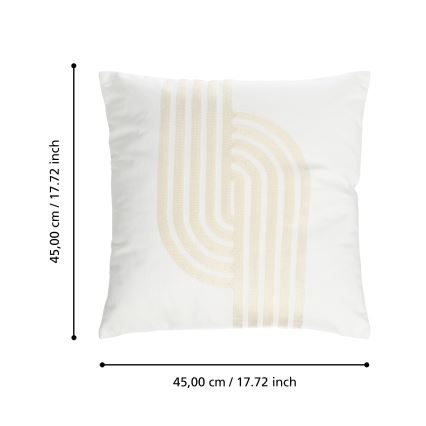 Eglo 420241 - Dekoratívny vankúš BERHALA 45 x 45 cm biela/béžová