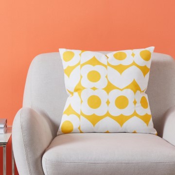 Eglo 420245 - Dekoratívny vankúš TSUNAN 45x45 cm žltý