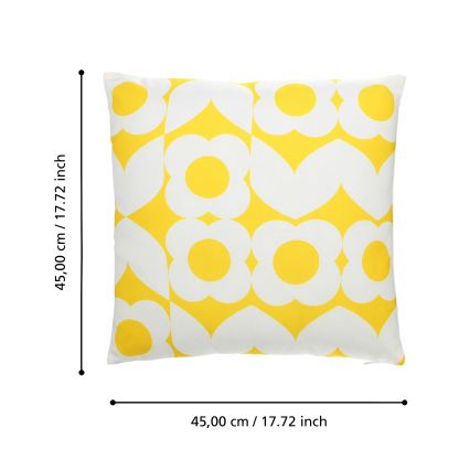 Eglo 420245 - Dekoratívny vankúš TSUNAN 45x45 cm žltý