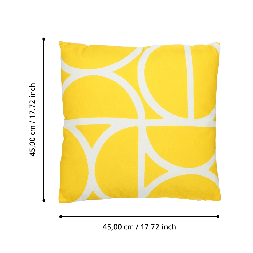 Eglo 420248 - Dekoratívny vankúš TSUNAN 45x45 cm žltý