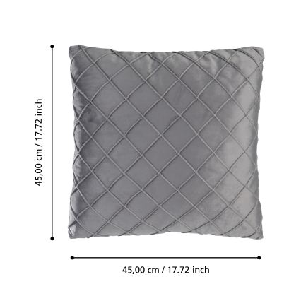 Eglo 420254 - Dekoračný vankúš SHOURA 45x45 cm sivý