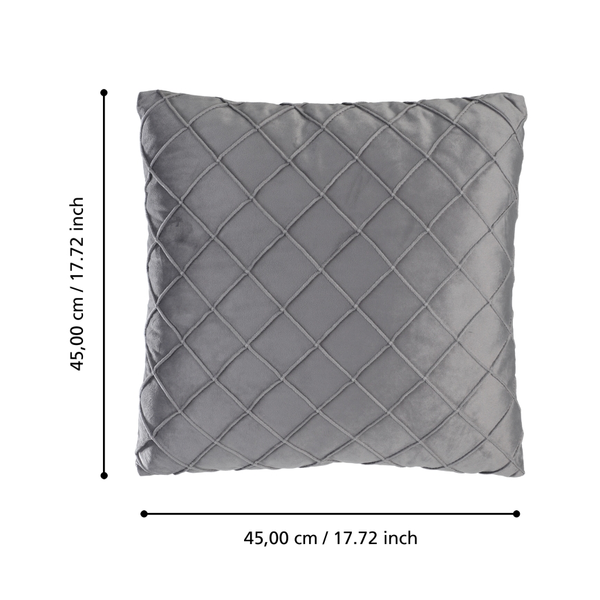 Eglo 420254 - Dekoračný vankúš SHOURA 45x45 cm sivý