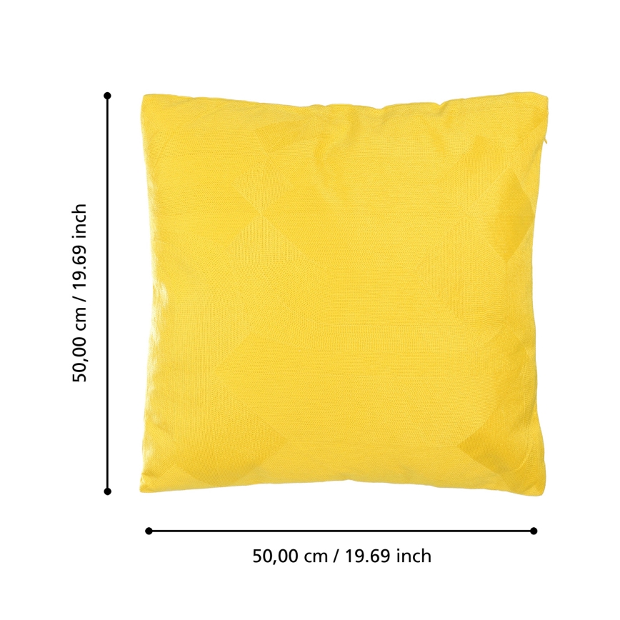 Eglo 420289 - Dekoratívny vankúš BERHALA 50x50 cm žltý