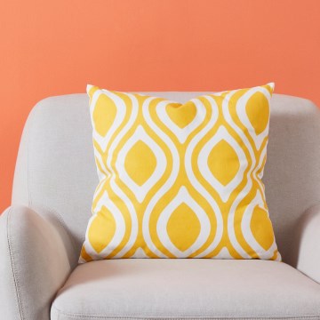 Eglo 420293 - Dekoračný vankúš CHEVERY 45x45 cm žltý