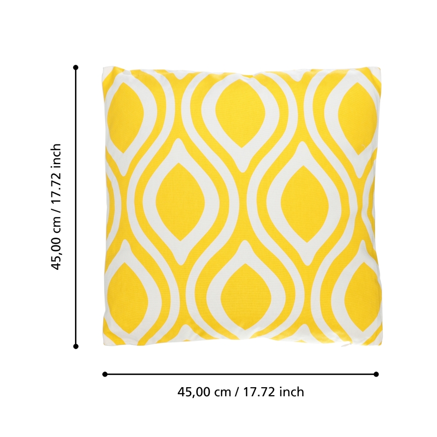 Eglo 420293 - Dekoračný vankúš CHEVERY 45x45 cm žltý
