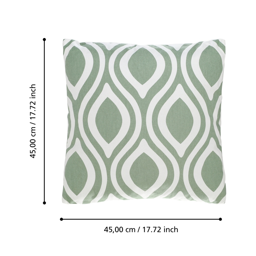 Eglo 420294 - Dekoratívny vankúš CHEVERY 45x45 cm zelený