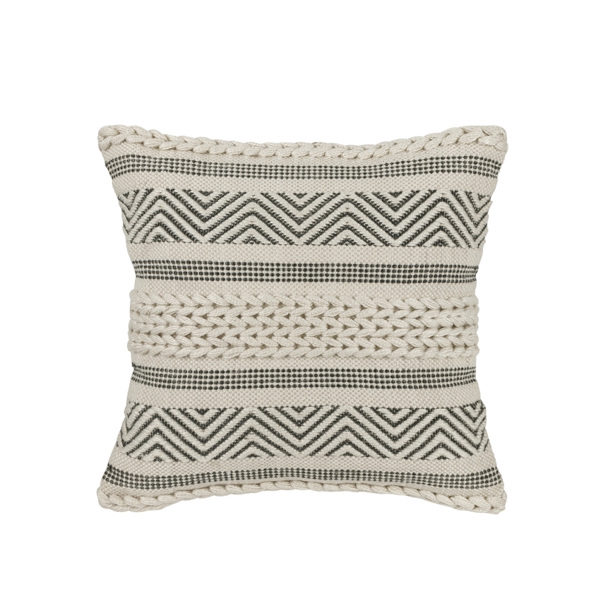 Eglo 420304 - Dekoračný vankúš MELUT 45x45 cm krémová/čierna