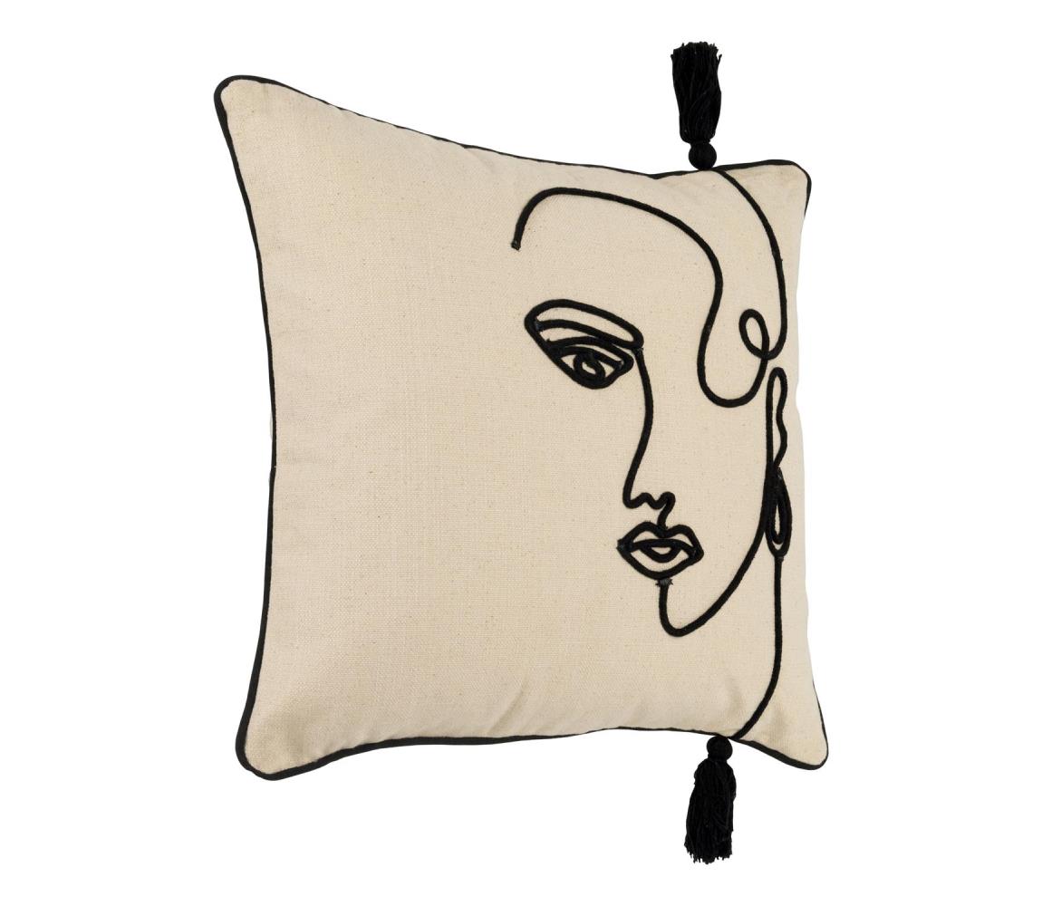 Eglo 420329 - Dekoratívny vankúš CHEVERY 45x45 cm krémová/čierna 420329