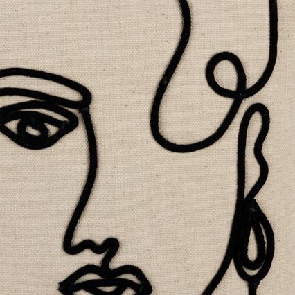 Eglo 420329 - Dekoratívny vankúš CHEVERY 45x45 cm krémová/čierna