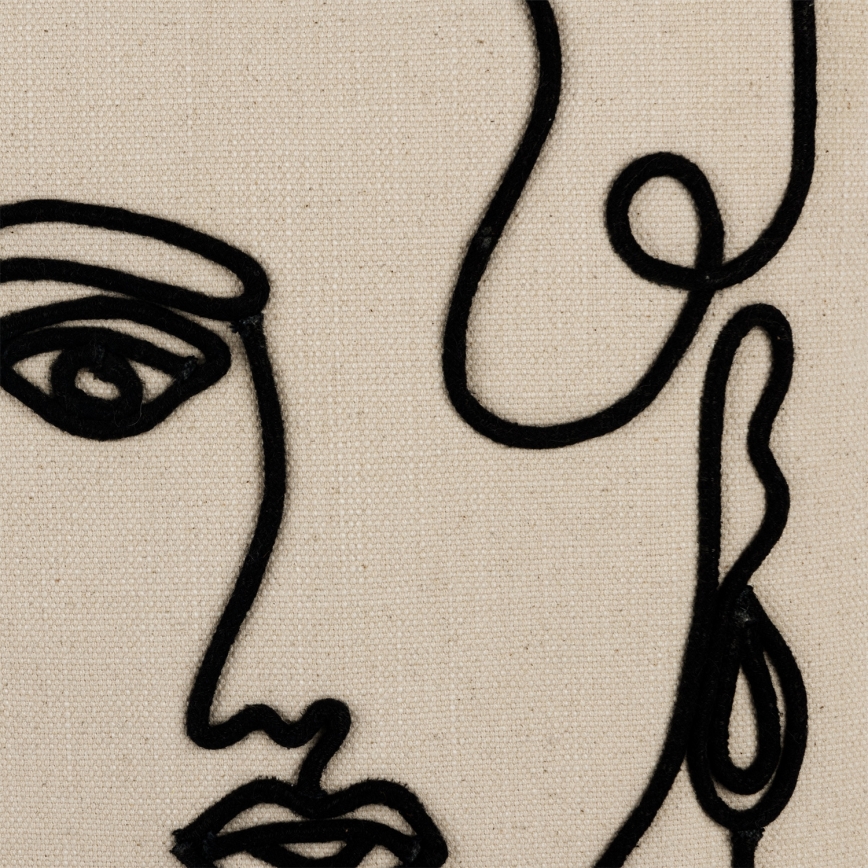 Eglo 420329 - Dekoratívny vankúš CHEVERY 45x45 cm krémová/čierna