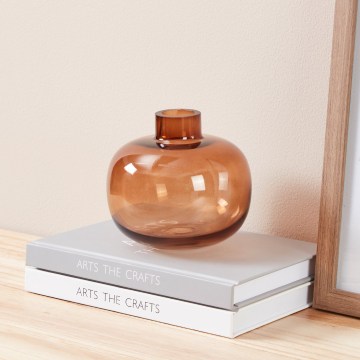 Eglo 421213 - Sklenená váza SIRANANA 11,8x13 cm hnedá/dymová