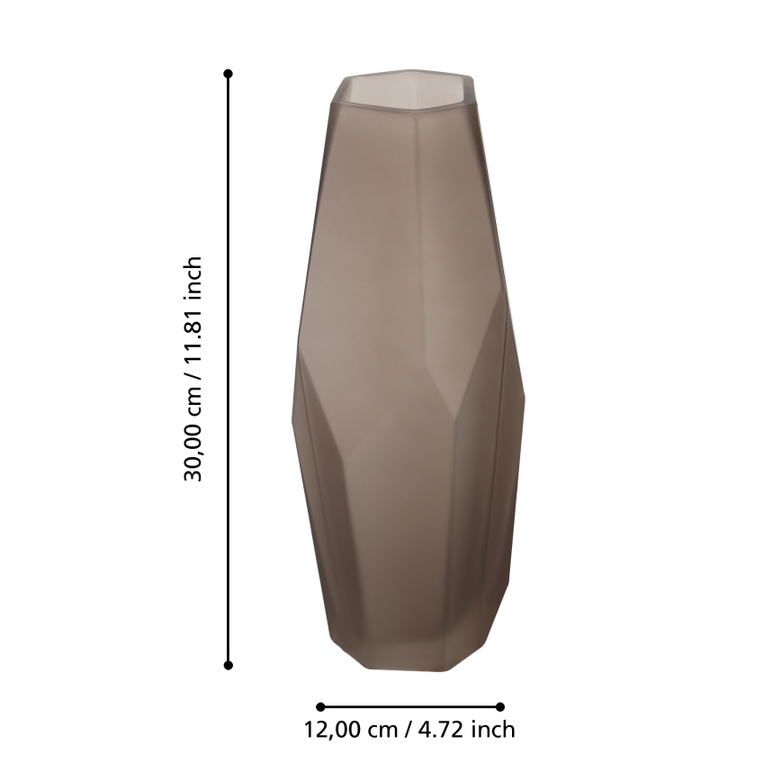 Eglo 421345 - Sklenená váza CLONONY 30x12 cm hnedá