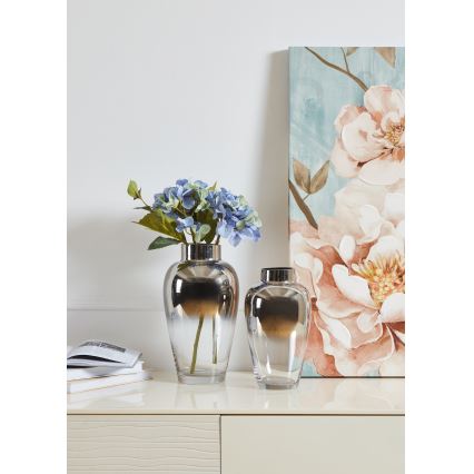 Eglo 421359 - Sklenená váza KENYASI 27x15,5 cm lesklý chróm