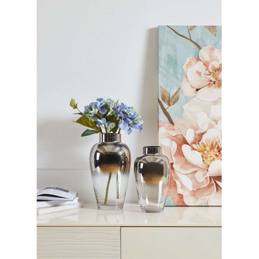 Eglo 421359 - Sklenená váza KENYASI 27x15,5 cm lesklý chróm