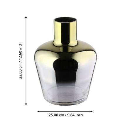 Eglo 421368 - Sklenená váza SAMUNTAI 32x25 cm zlatá