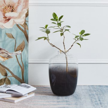 Eglo 421392 - Sklenená váza CULASI 35,5x24,5 cm čierna/dymová