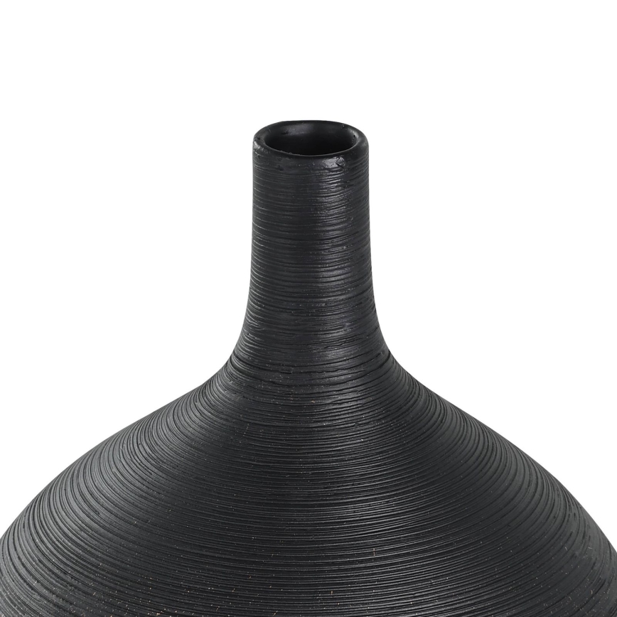 Eglo - Keramická váza 22x16 cm čierna/zlatá