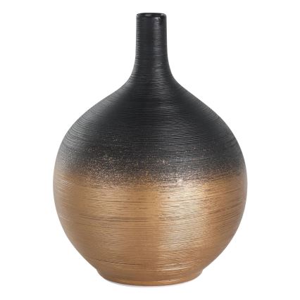 Eglo - Keramická váza 22x16 cm čierna/zlatá