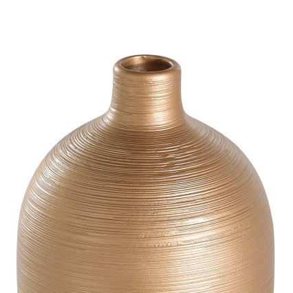 Eglo - Keramická váza 28x15 cm biela/zlatá