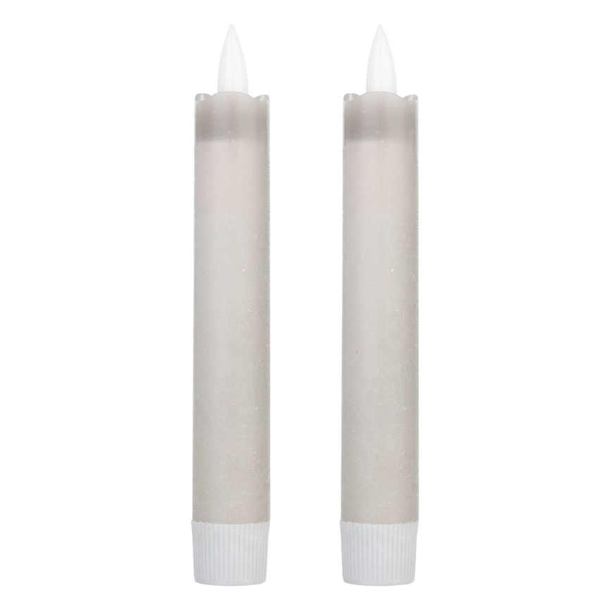 Eglo 422223 - SADA 2x LED Sviečka ANTANABE LED/1xAAA 15 cm šedá