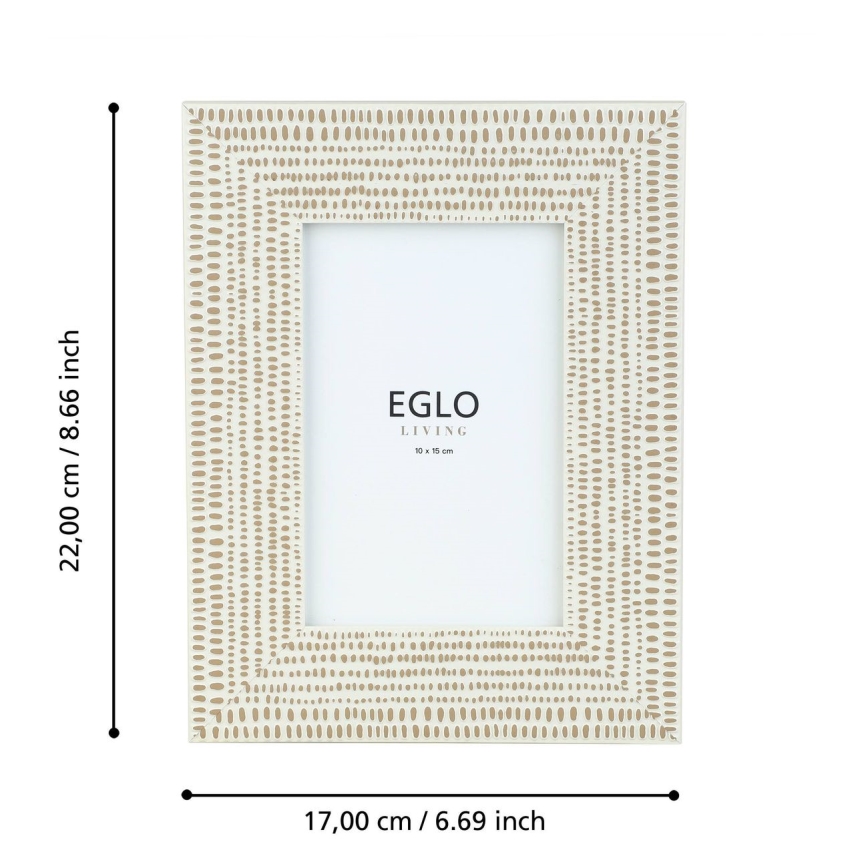 Eglo - Fotorámček 10x15 cm krémová