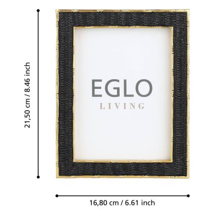 Eglo - Fotorámček 13x18 cm čierna/zlatá