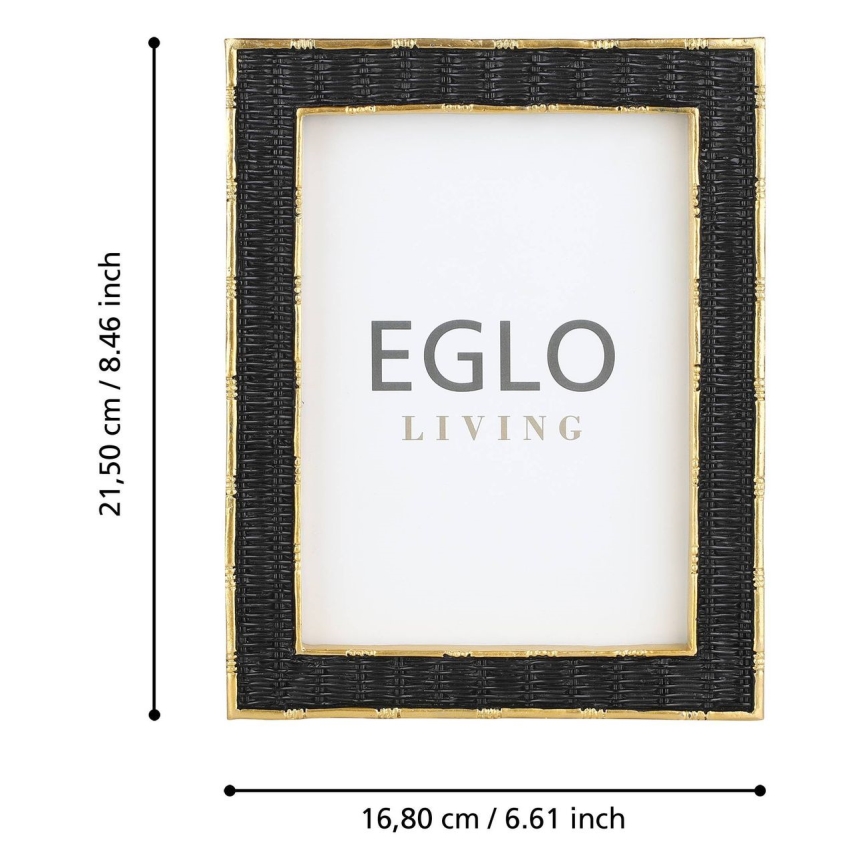 Eglo - Fotorámček 13x18 cm čierna/zlatá