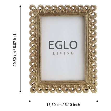Eglo - Fotorámček 10x15 cm zlatá