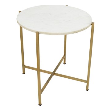 Eglo 424002 - Odkladací stolík TOWADA 46 cm mramor/zlatá