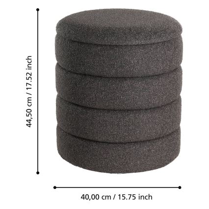 Eglo - SADA 2x Taburet pr. 33,5/40 cm čierna