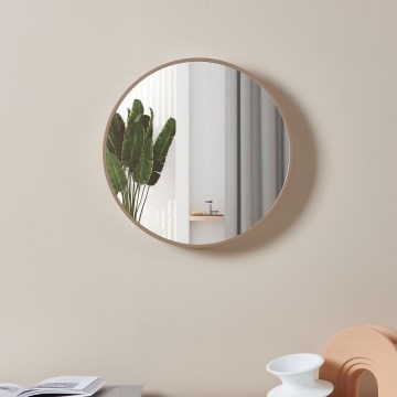 Eglo 425058 - Nástenné zrkadlo BANI priemer 40 cm béžové