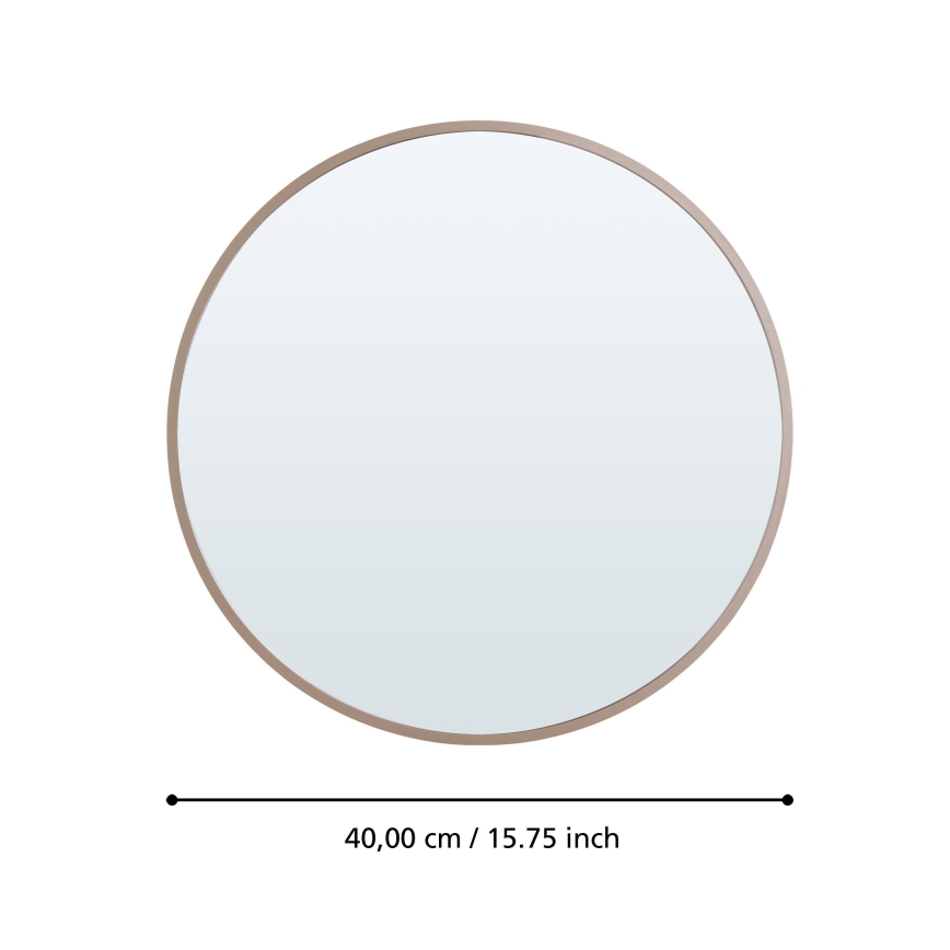 Eglo 425058 - Nástenné zrkadlo BANI priemer 40 cm béžové