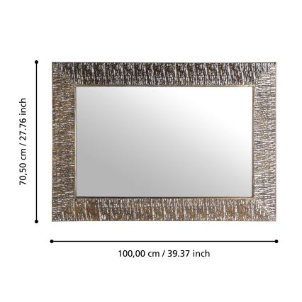 Eglo 425076 - Nástenné zrkadlo TOAMASINA 100x70,5 cm bronzové