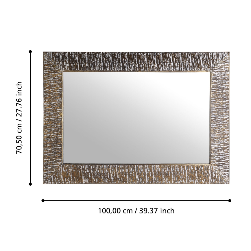 Eglo 425076 - Nástenné zrkadlo TOAMASINA 100x70,5 cm bronzové
