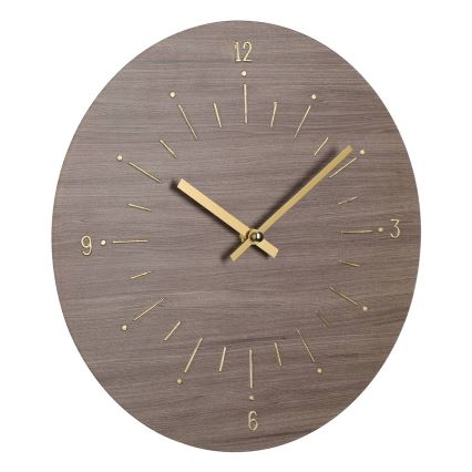 Eglo - Nástenné hodiny 1xAA pr. 30 cm hnedá