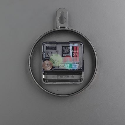 Eglo - Nástenné hodiny 1xAA pr. 30 cm čierna