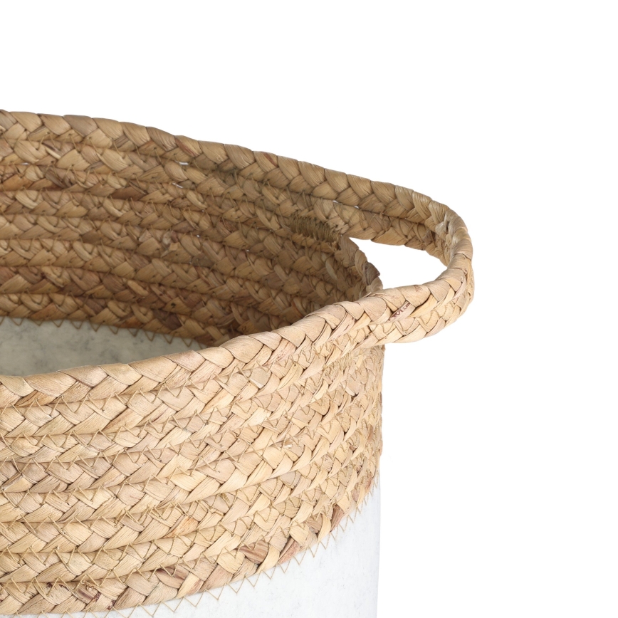 Eglo 426584 - SADA 2x dekoračných košov NANAE 30x31 cm biela/béžová