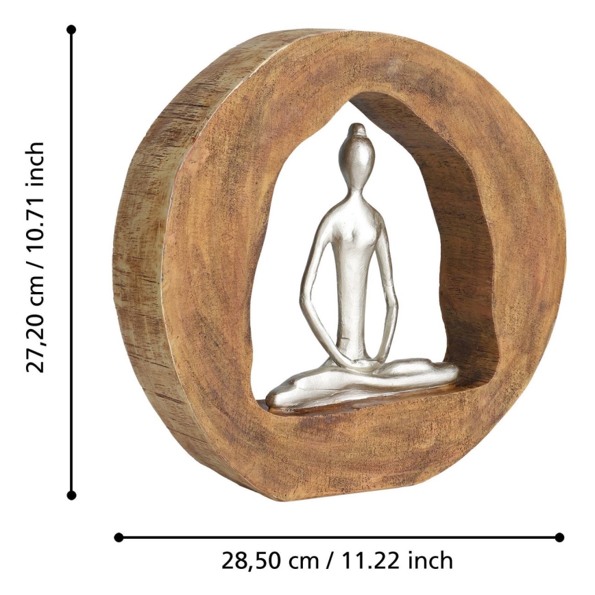 Eglo - Dekorácia 27,2x28,5 cm drevo/živica