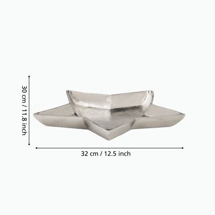 Eglo 427425 - Dekoratívny podnos AMBOLOSY 30x32 cm strieborný