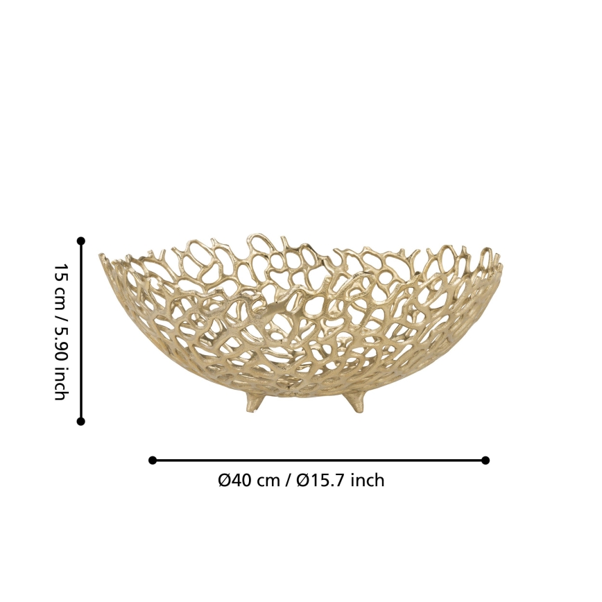 Eglo 427496 - Dekoratívna misa KIMITSU, priemer 40 cm, zlatá