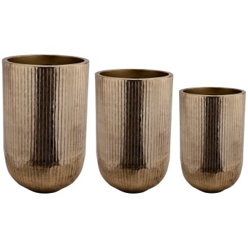 Eglo 428097 - Sada 3 kovových vázy OKAYAMA 77x51 cm bronzová