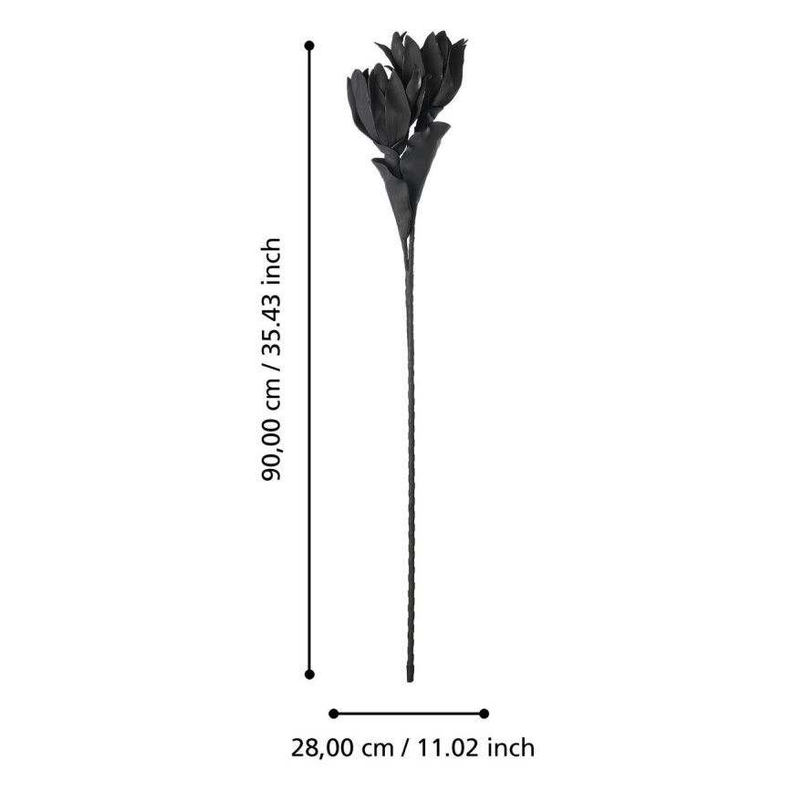 Eglo - Umelý kvet 90 cm čierna